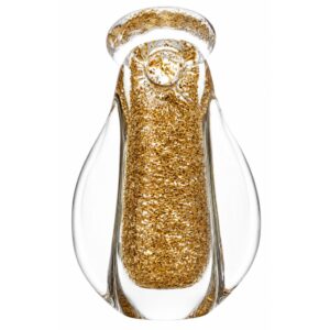 Imagem Mini Santa Nossa Senhora Cristal Murano Escultura com Glitter 15,5cm 1Wolff