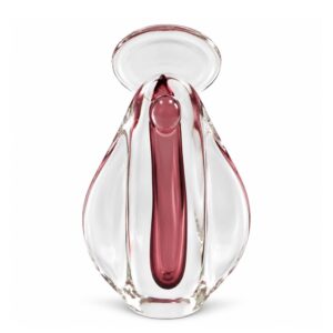 Imagem Nossa Senhora Santa Cristal Murano Rose Vintage Decoração 15cm