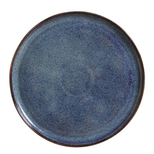 Prato Raso de Cerâmica Azul Porto Brasil Bio Titanium Mesa Posta 27,5cm